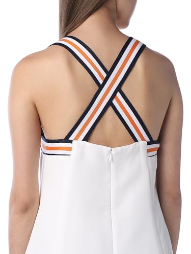 ONLY Women's Solid Fit and Flare White Dress