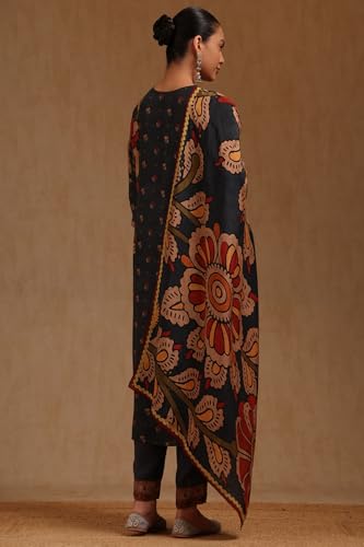 Soch Women's Muslin Salwar Suit Set (EWA5CD22274_Charcoal