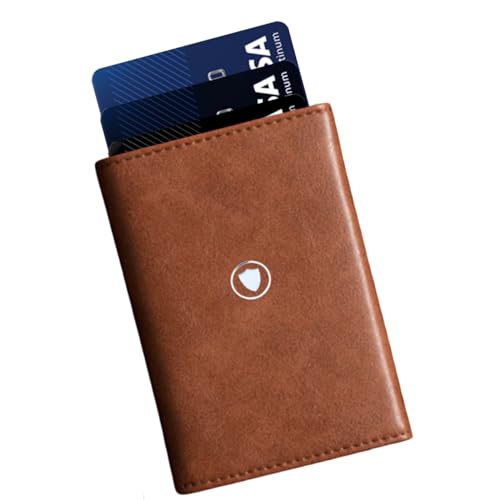 Bracevor Premium Popup Card Holder Trifold Leather Wallet for Men Women - Brown |4 Pockets+ID Window+Currency Slot + Coin Pocket | RFID & NFC Blocking | Magnetic Closure