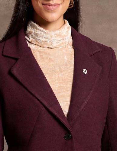 U.S. POLO ASSN. Longline Solid Felt Jacket (UWAW24JCK163_Purple_XL)