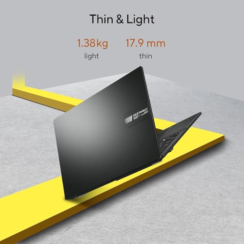 ASUS Vivobook Go 14, AMD Ryzen 5 7520U, 16GB RAM, 512GB SSD, FHD 14", Windows 11, Office Home 2024, M365 Basic (1Year)*, Black, 1.38kg, E1404FA-EB2542WS, AMD Radeon iGPU, 42WHrs, Thin & Light Laptop