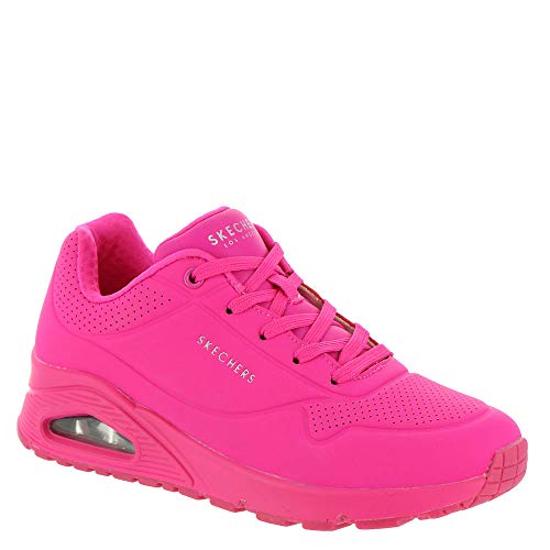 Skechers Women's Uno - Stand On Air Sneaker, Hot Pink, 9.5