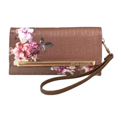Steve Madden Women's Trifold Wallet, Cog/Multi, One Size, Logobar Trifold