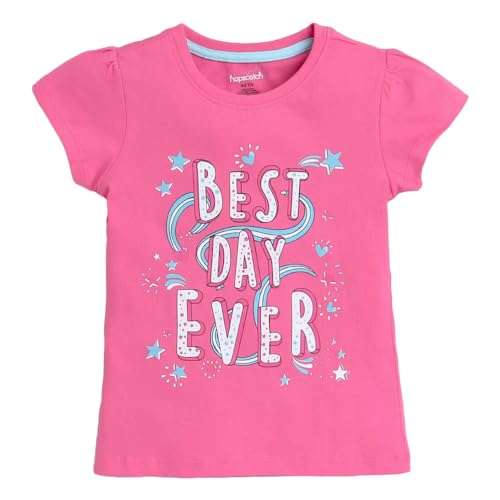 Hopscotch Girls All-Over Print T-Shirts - Pack of 5 In Multi Color for Ages 3-4 Years