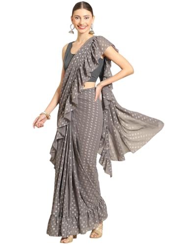 Ahalyaa Women's Polyester Sarees (AHSRBL-SET-23_Grey)