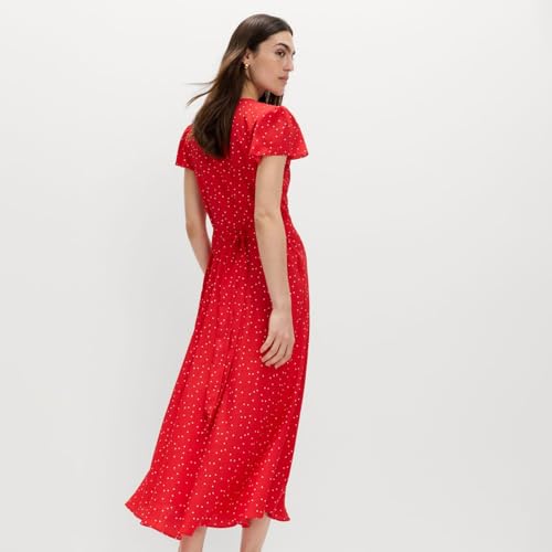 Marks & Spencer Printed Red Women Regular Fit Midi Dress