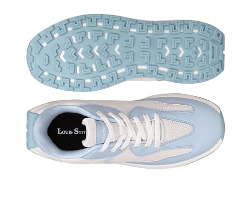 LOUIS STITCH Women’s Frost Blue Lightweight Athleisure Sport Shoes | Lightweight Casual Sneakers | Sporty Lace-Up Sneaker and Athleisure Wear| Perfect for Casual, Gym & Travel Wear | LSLD-AT-RF01 | UK-7