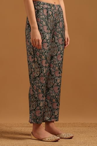 Soch Womens Green Desert Storm Paisley Print Co-Ord Set