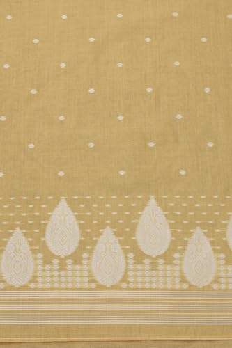 Soch Womens Yellow Chanderi Woven Design Unstitch Dress Material