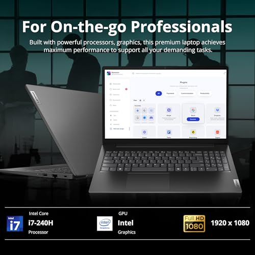 Lenovo V15 Gen 5 15.6" FHD Laptop, Intel Core 7 240H, 32GB DDR5, 3TB Storage(2TB SSD&1TB Docking Station Set), Intel Graphics, Numeric Keypad, HD Webcam, Wi-Fi 6, Win 11, Black