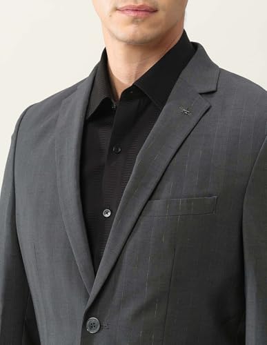 Arrow Men's Tailored Fit Ceremonial Twill Suit Dark Grey