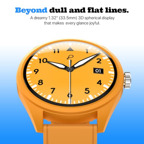 Pebble Pixie 1.32" AMOLED Smartwatch with Bluetooth Calling | Always-On Display, Lightweight, Health & Sleep Tracking, Smart Notifications