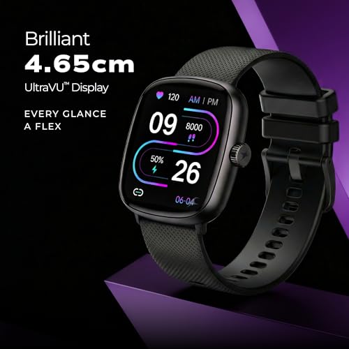 Fastrack Jupiter S3 Smartwatch with 1.83” TFT 2.5D Display, Push Button & Rotary Crown,BT Calling,HRM, SpO2 & Sleep Tracking,Multiple Menu Styles,IP68,24/7 Health Suite,Up to 5 Days Battery - Grey