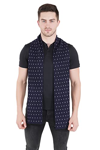 MUFFLY Woven Reversible Printed Men's Wool & Acrylic Muffler Warm Cashmere Wrap Shawl