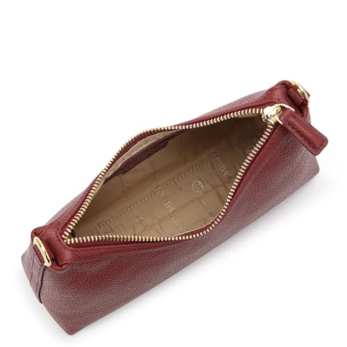Da Milano Leather Shoulder Bag for Women - Cherry Red (LB-03232OL)