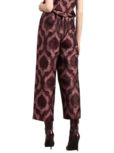 VERO MODA Women's Straight Fit High-Rise Red Pants