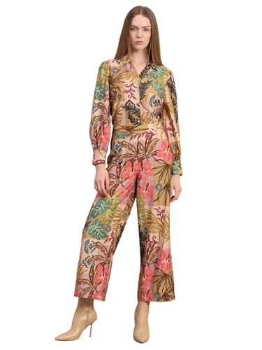 VERO MODA Women's Straight Fit High-Rise Multicolor Pants