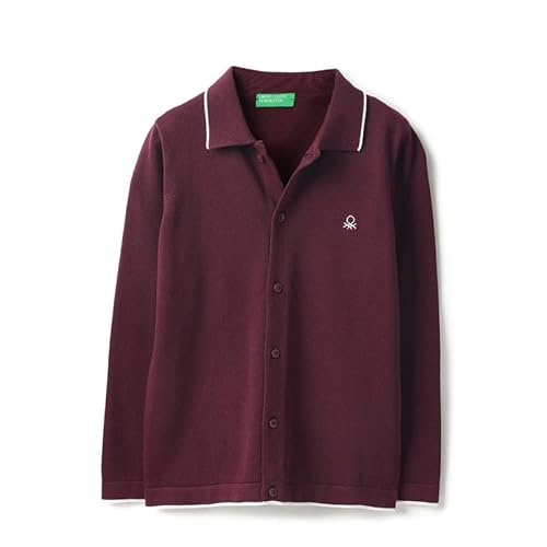United Colors of Benetton Regular Fit Spread Collar Solid Tipping Shirt