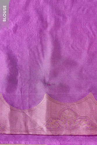 Taneira Women Light Violet Woven Viscose Saree with Unstitched Blouse Piece (SAPP01AB0911-Light Violet)