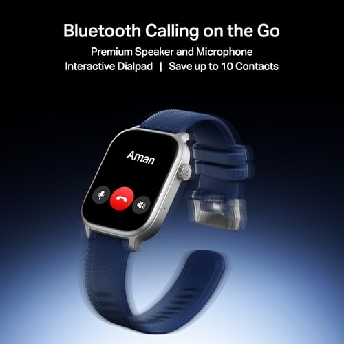 Boat Storm Infinity Plus Smartwatch with 20 Days Battery, ASAP™ Charge, 4.97 cm HD Display, Functional Crown, Multiple Sports Modes, BT Calling, SOS, IP68, Heart Rate & SpO2 Monitor (Deep Blue)