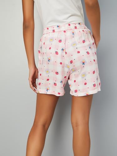 Max Women Printed Shorts (Pink_XXL)