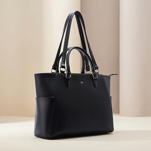 Symbol Premium Women's Tote Hand Bag crafted from Imported PU | Stylish | Office Use - 15" Laptop (SP-SS25-CARL-BAG-11_Black_Free Size)