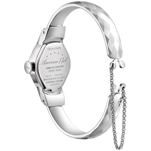 Bulova Ladies Limited Edition American Girl 2 Hand Silver Stainless Steel Quartz Bangle Watch Style:96L333, Silver