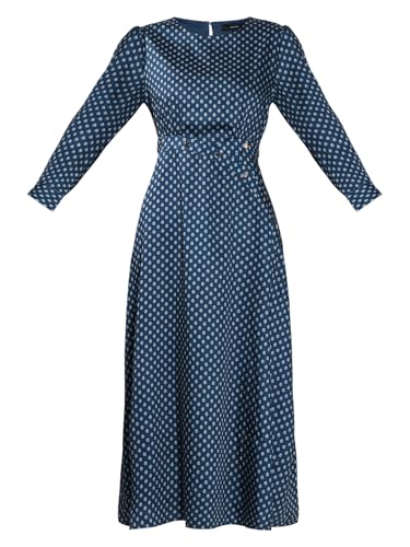 VERO MODA Women's Fit and Flare Blue Dress