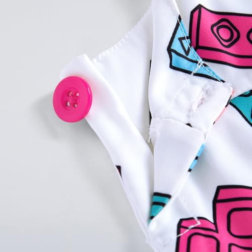 Hopscotch Girls Short Sleeves Pink 2-Pc Heart Applique T-shirt & Dungaree (5-6 Years)