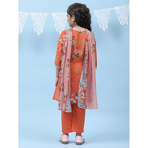 BIBA GIRL PRINTED NARROW KID(KW4756_ORANGE_9)