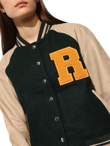 ONLY Women's Solid Loose Fit Green Jacket