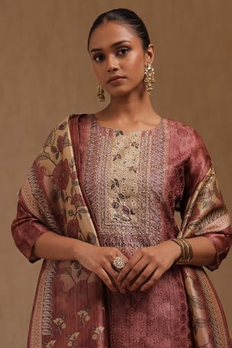 Soch Women's Art Silk Salwar Suit Set (SMUA5CD2081_Onion Pink