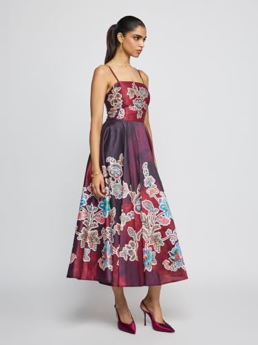 Label RITU KUMAR Burgundy Cosenza Long Dress
