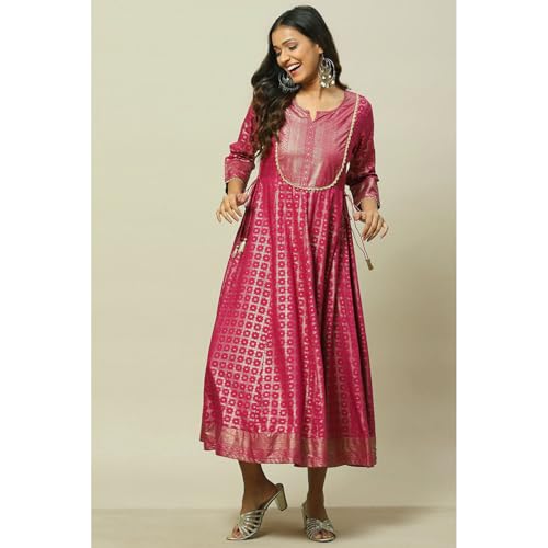 Rangriti Women Magenta Liva Kalidar Dress_42