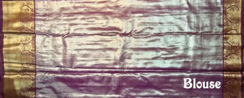 VFCollections Women's Traditional Handloom Kanchipuram Silk Pure Pattu Sarees | Royal Border | Unstitched Blouse