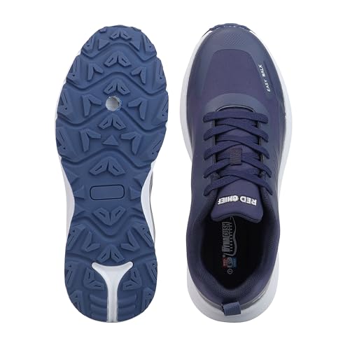 Red Chief Men’s Sports Running Shoe | Lace-Up Synthetic Mesh Low Ankle | Evening Blue (R1739)