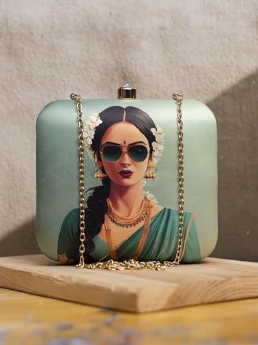 Desi Woman Portrait Clutch