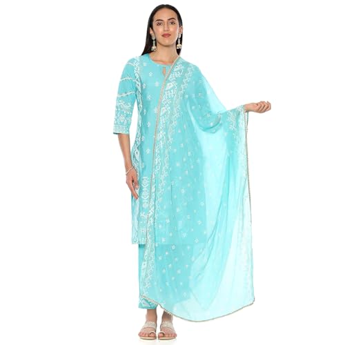 Rangriti Women's Blue Poly Chiffon Dupatta_FREE