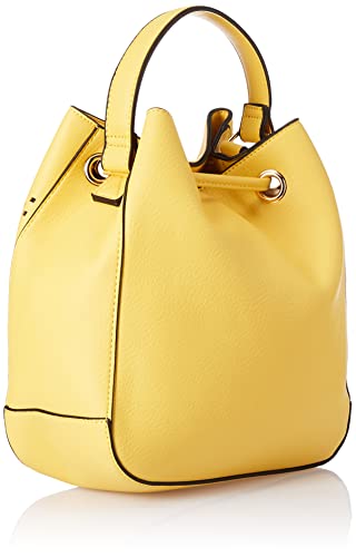 Accessorize London Women's Faux Leather Yellow Cut Out Sling bag