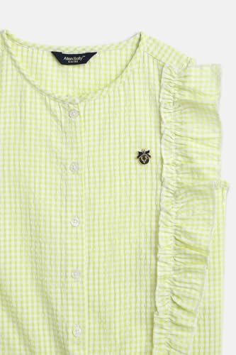 Allen Solly Girls Green Check Casual Top