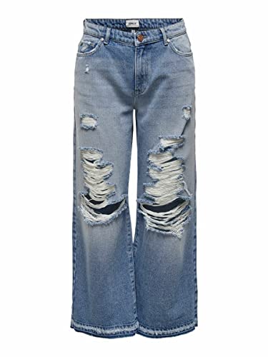 ONLY Straight Fit Jeans (15249182_Medium Blue Denim_26/32)