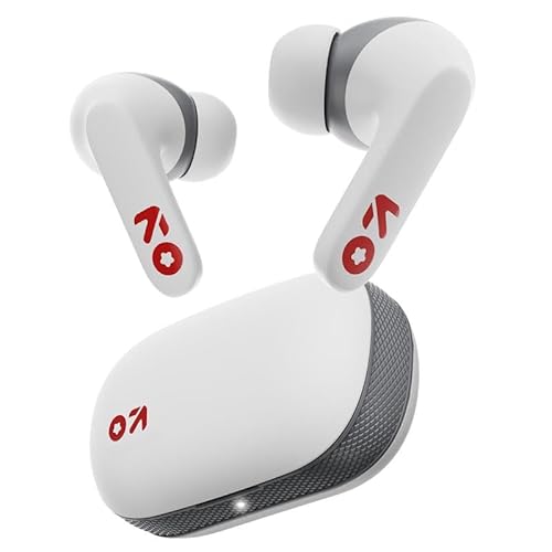 GOBOULT Z20 Made in India Ear Buds Wireless with 51H Playtime, Clear Calling ENC Mic, Low Latency Gaming, 10mm Bass Drivers Earbuds Buds TWS Bluetooth (Ivory White)