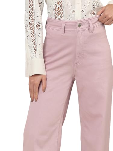 VERO MODA Womens Wide Leg Jeans Dusty Pink