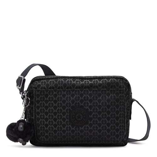Kipling Women's Abanu Crossbody Bag, Lightweight, Adjustable Nylon Waist Pack with Multi-Compartment Zip Pockets, Signature Emb, 9.5''L x 6.8''H x 3.5''D