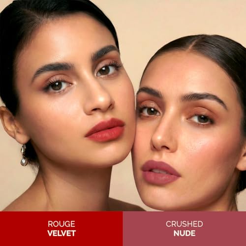 Mamaearth Luxe Matte Longstay Lipstick Pack of 2 - The Luxe Edit |16 hrs* Long Stay | Made Safe Certified | Smudge Proof | Valentine Edit | For Her