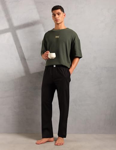 U.S. Polo ASSN. Men's PE001 Premium Cotton-Rich Everyday Comfort Oversized T-Shirt (PE001-PL_Olive_M)