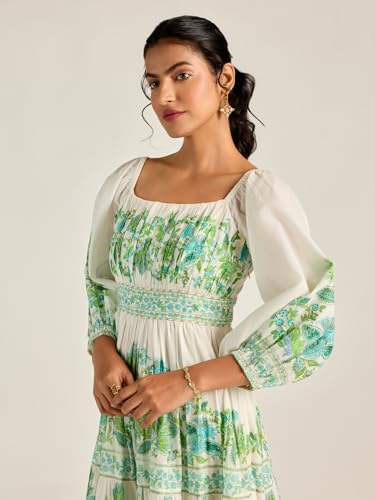 Label RITU KUMAR White Loren Long Dress