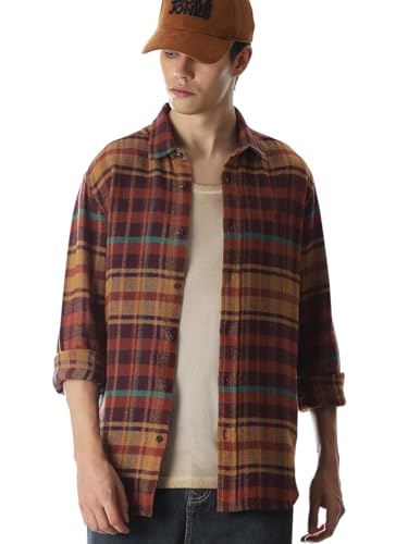 Jack & Jones Men's Regular Fit Red Shirt