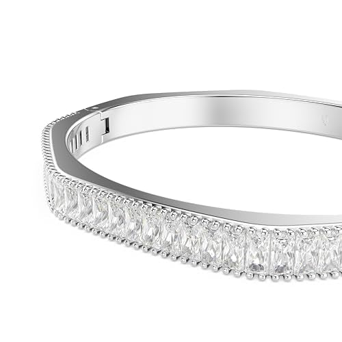 Swarovski Matrix Tennis Bracelet Collection, L, Stainless Steel, Metal, Cubic Zirconia, Crystal