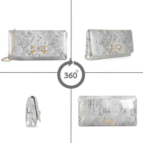Lavie Women's Eira Bow Crush Envelope Clutch | Ladies Purse | Gift For Women